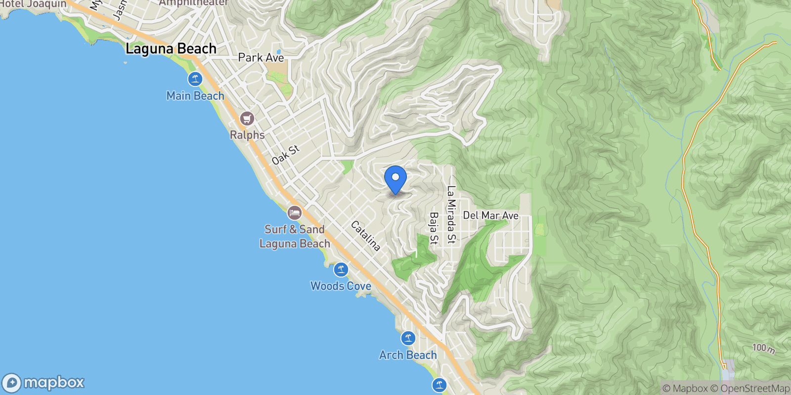 Map showing 702 Diamond Street , Laguna Beach, CA 92651, Laguna Beach, California, United States.