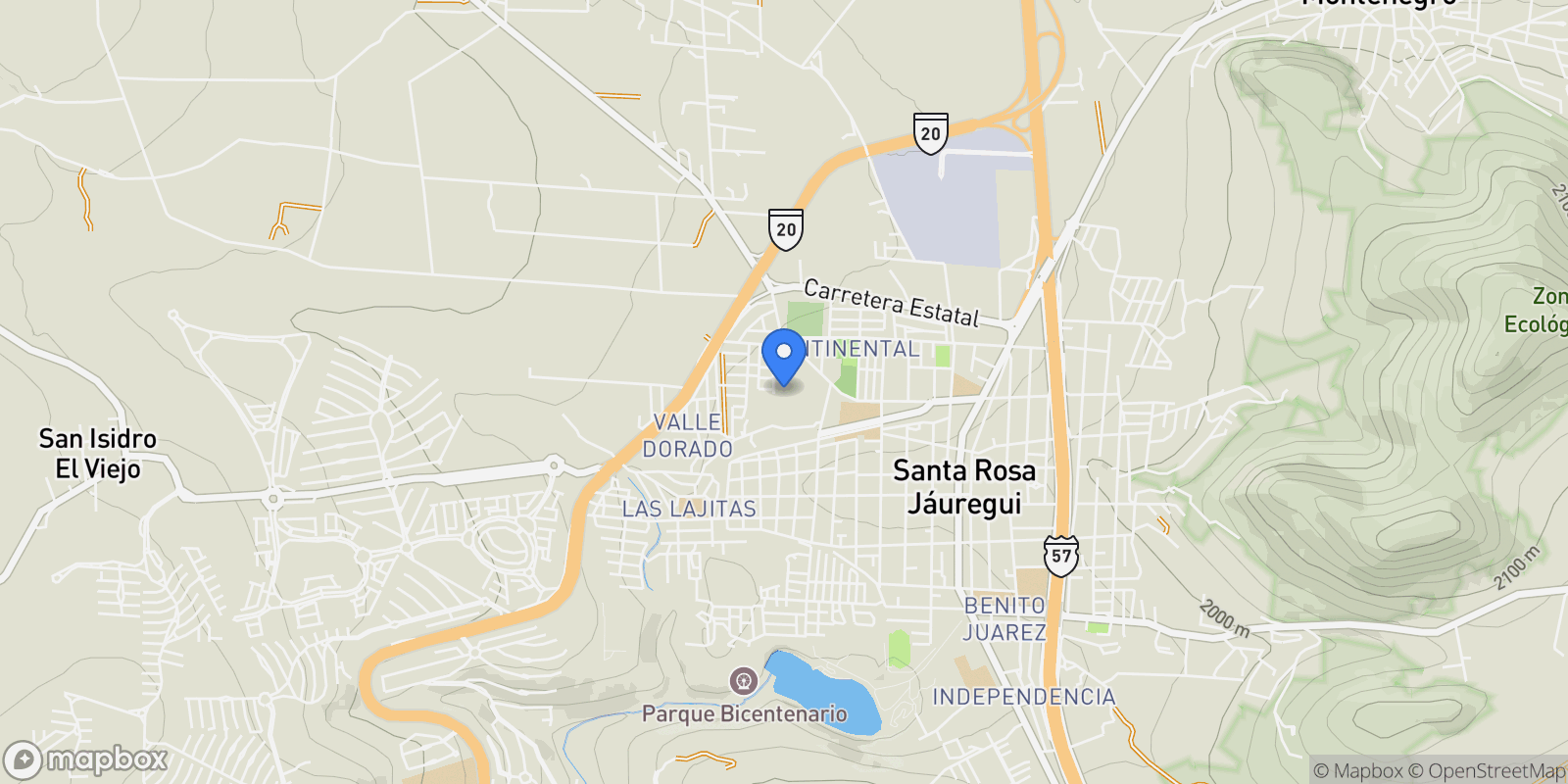 Map showing Querétaro, QUE 76220, Santa Rosa Jáuregui, Querétaro, Mexico.