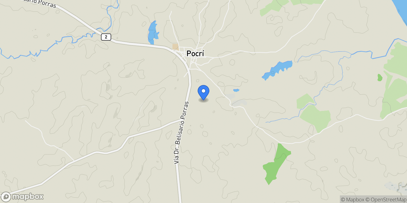 Map showing Pocrí LOS SANTOS, POCRÍ, CORREGIMIENTO DE POCRÍ 0, Purio, Panama.