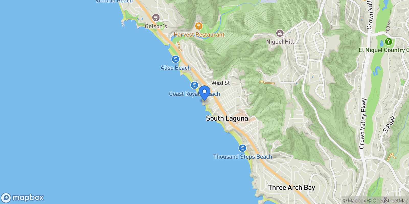 Map showing 31561 Table Rock 417, Laguna Beach, California, United States.