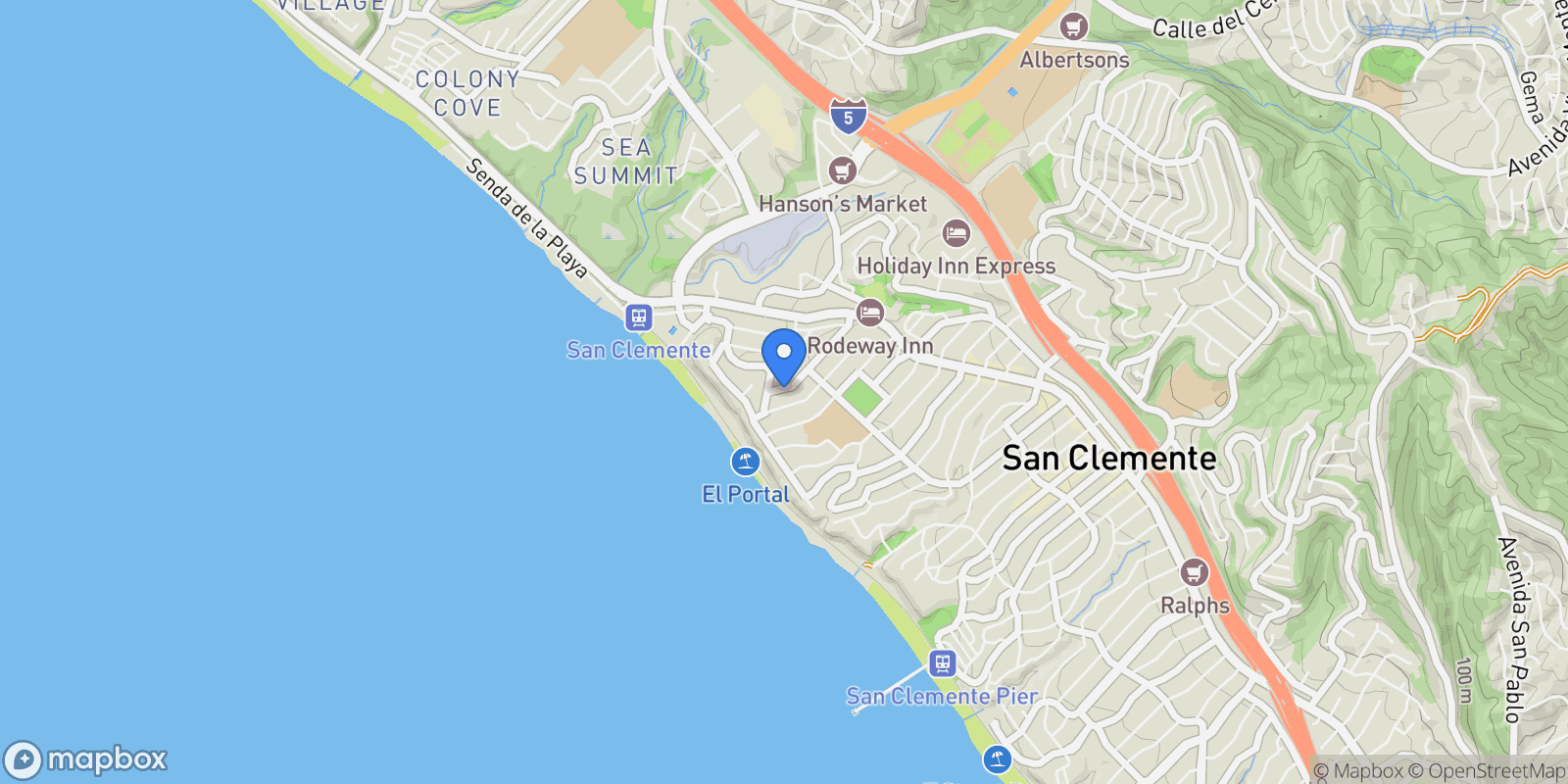 Map showing 221 Avenida De La Grulla, San Clemente, California, United States.