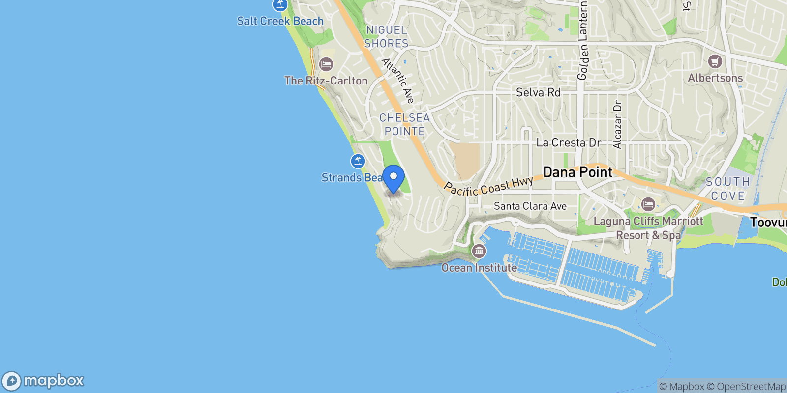 Map showing 11 Beach View Ave, Dana Point, California, United States.