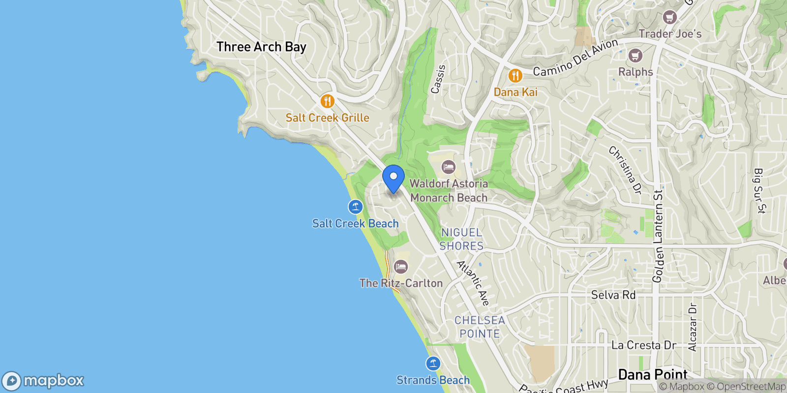 Map showing 75 Ritz Cove Dr., Dana Point, California, United States.