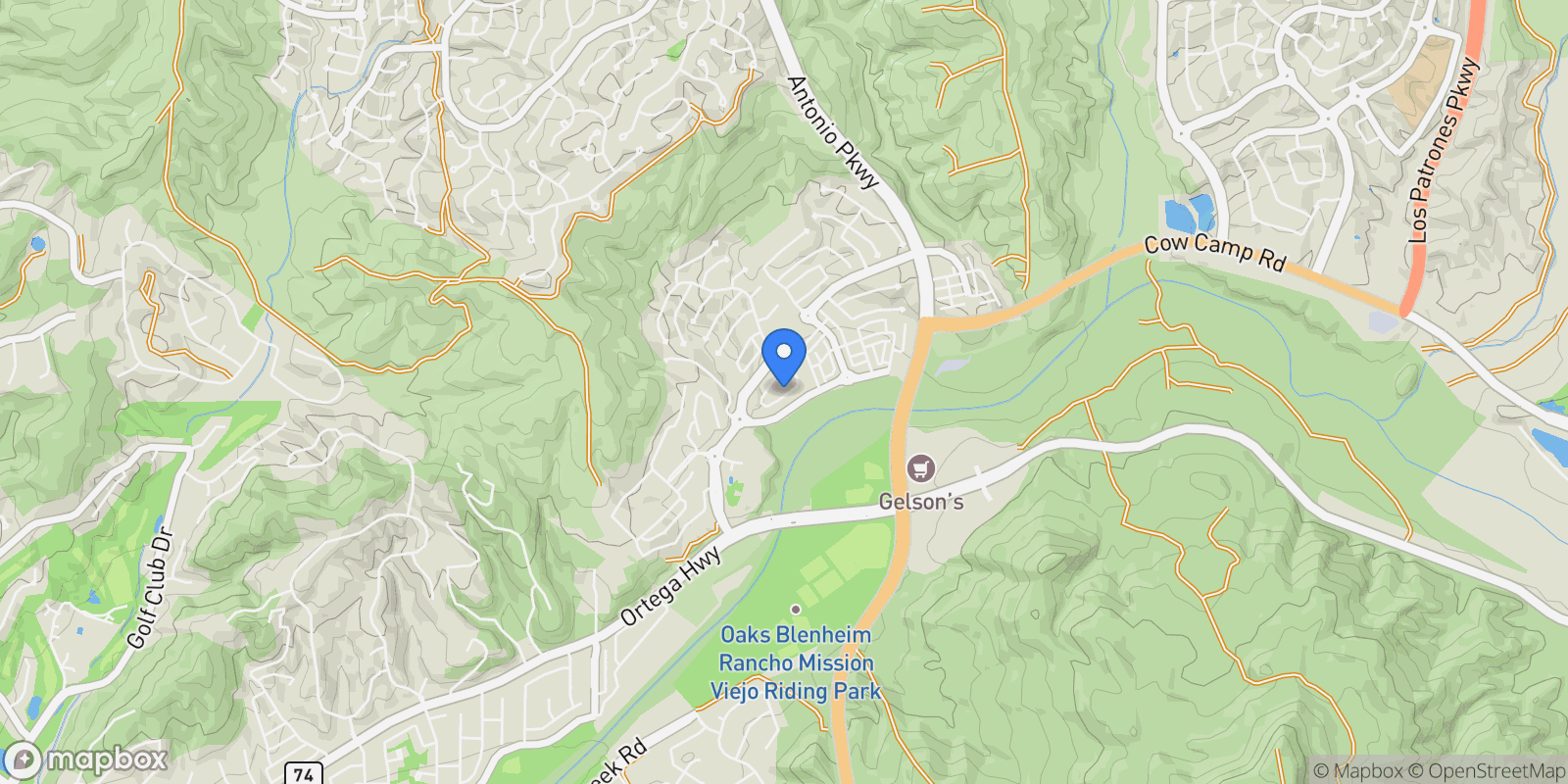 Map showing 90 Galan, Rancho Mission Viejo, California, United States.