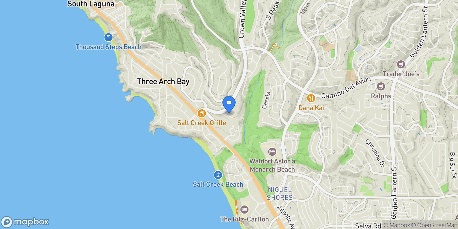Map showing 23277 Atlantis Way, Dana Point, California, United States.