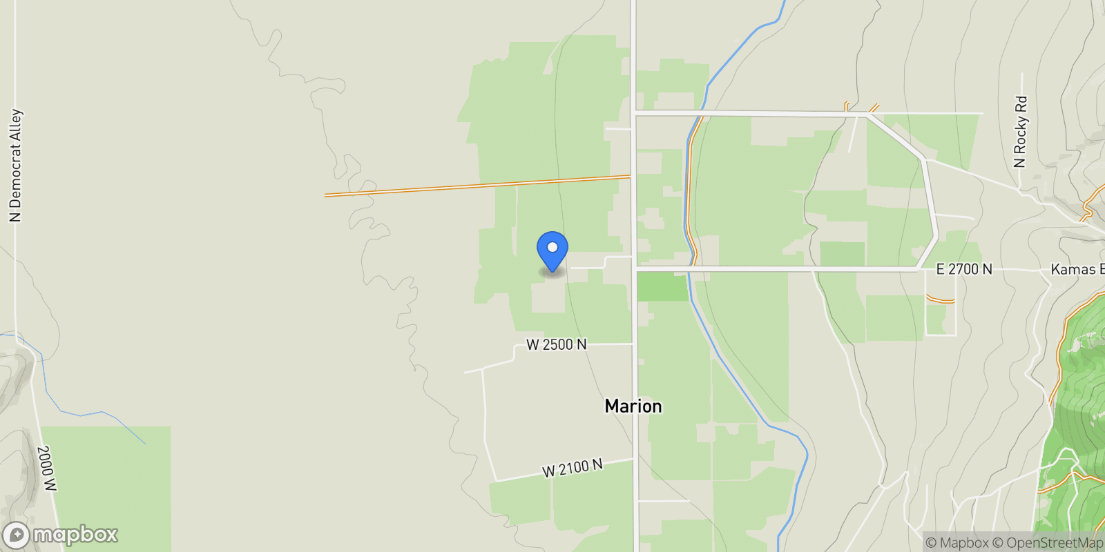 Map showing 307 West Lazy Acres Lane, Kamas, UT 84036, Kamas, Utah, United States.