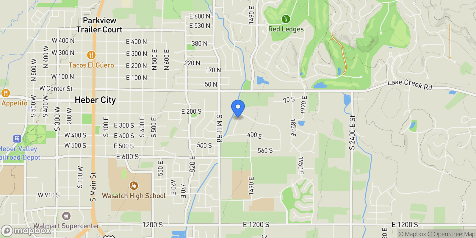 Map showing 6033 N Fairview Dr, Lot 235 , Heber City, UT 84032, Heber City, Utah, United States.