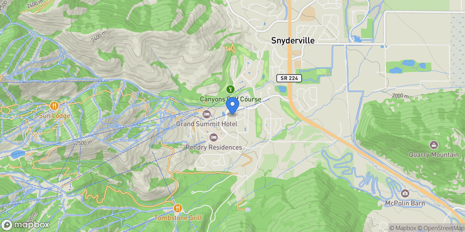Map showing 3547 Ridgeline Drive, Park City, UT 84098, Park City, Utah, United States.