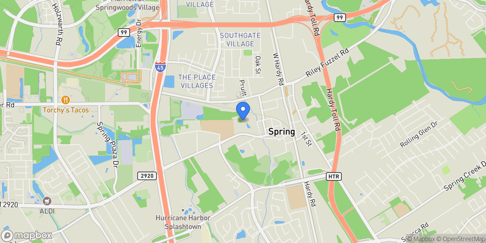 Map showing 616 Spring Cypress Road, Spring, TX 77373, Spring, Texas, United States.