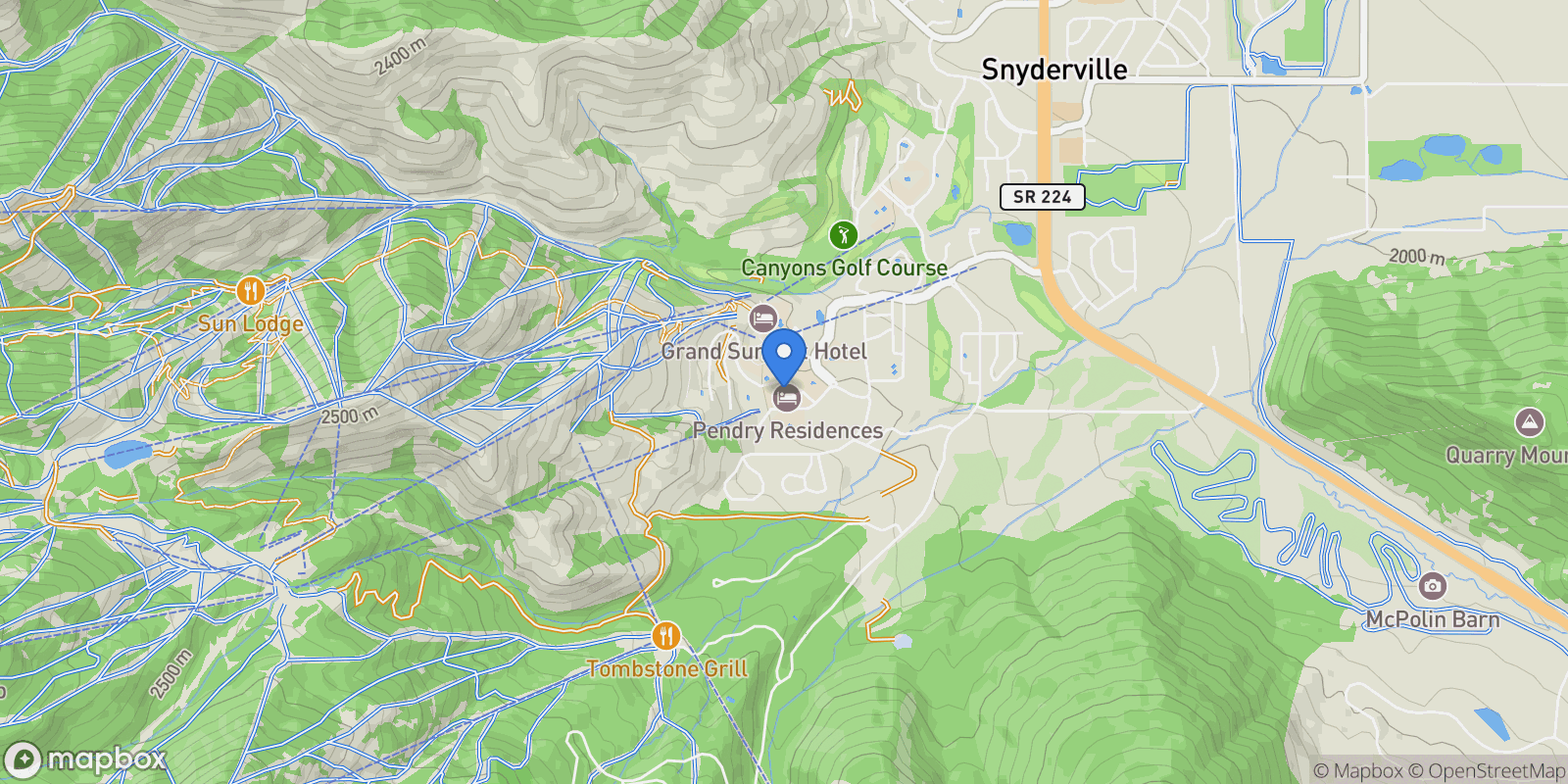 Map showing 2417 W High Mountain Road 2416, Park City, UT 84098, Park City, Utah, United States.
