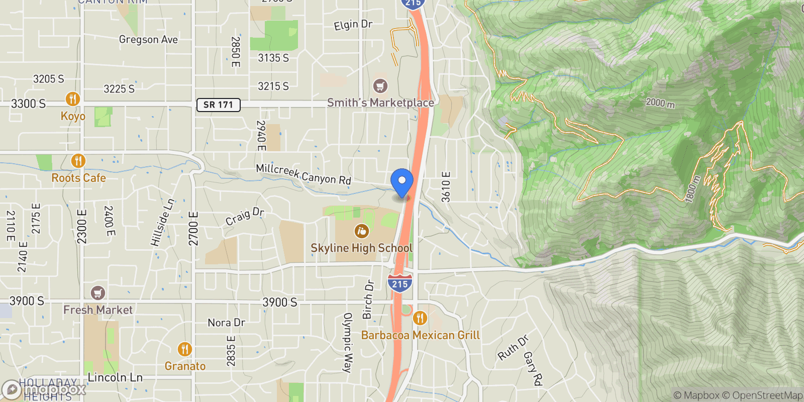 Map showing 3612 S Virginia Way, Salt Lake City, UT 84109, Salt Lake City, Utah, United States.