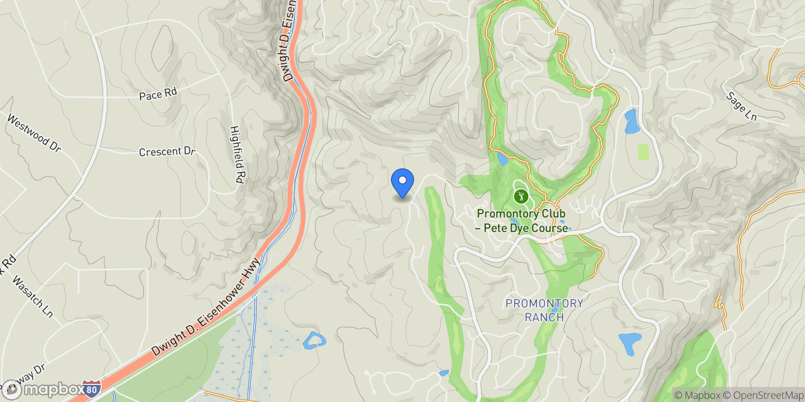 Map showing 7841 N West Hills Trail, Park City, UT 84098, Park City, Utah, United States.