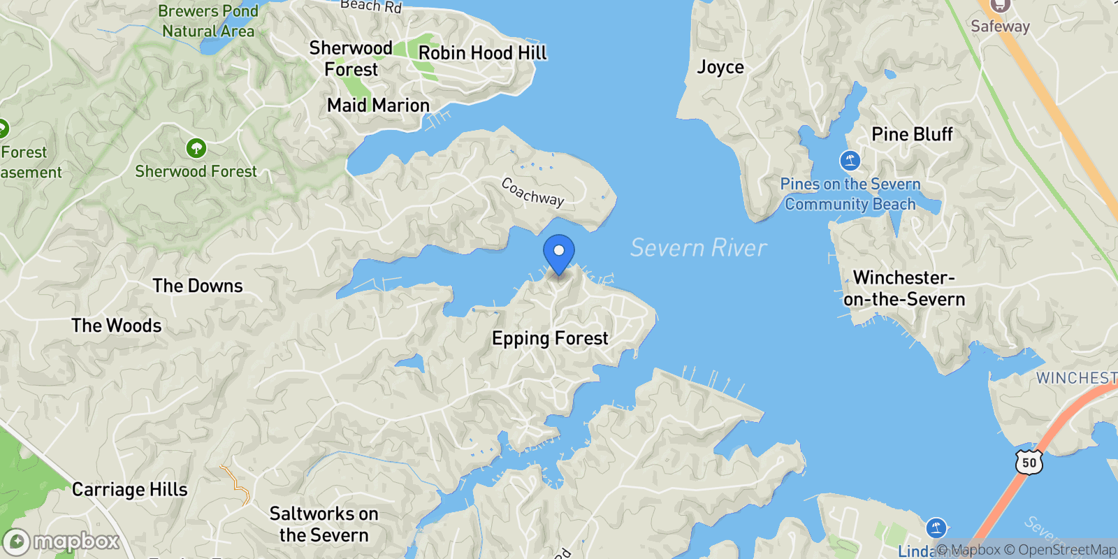 Map showing 357 Overlook Trail, Annapolis, MD 21401, Parole, Maryland, United States.