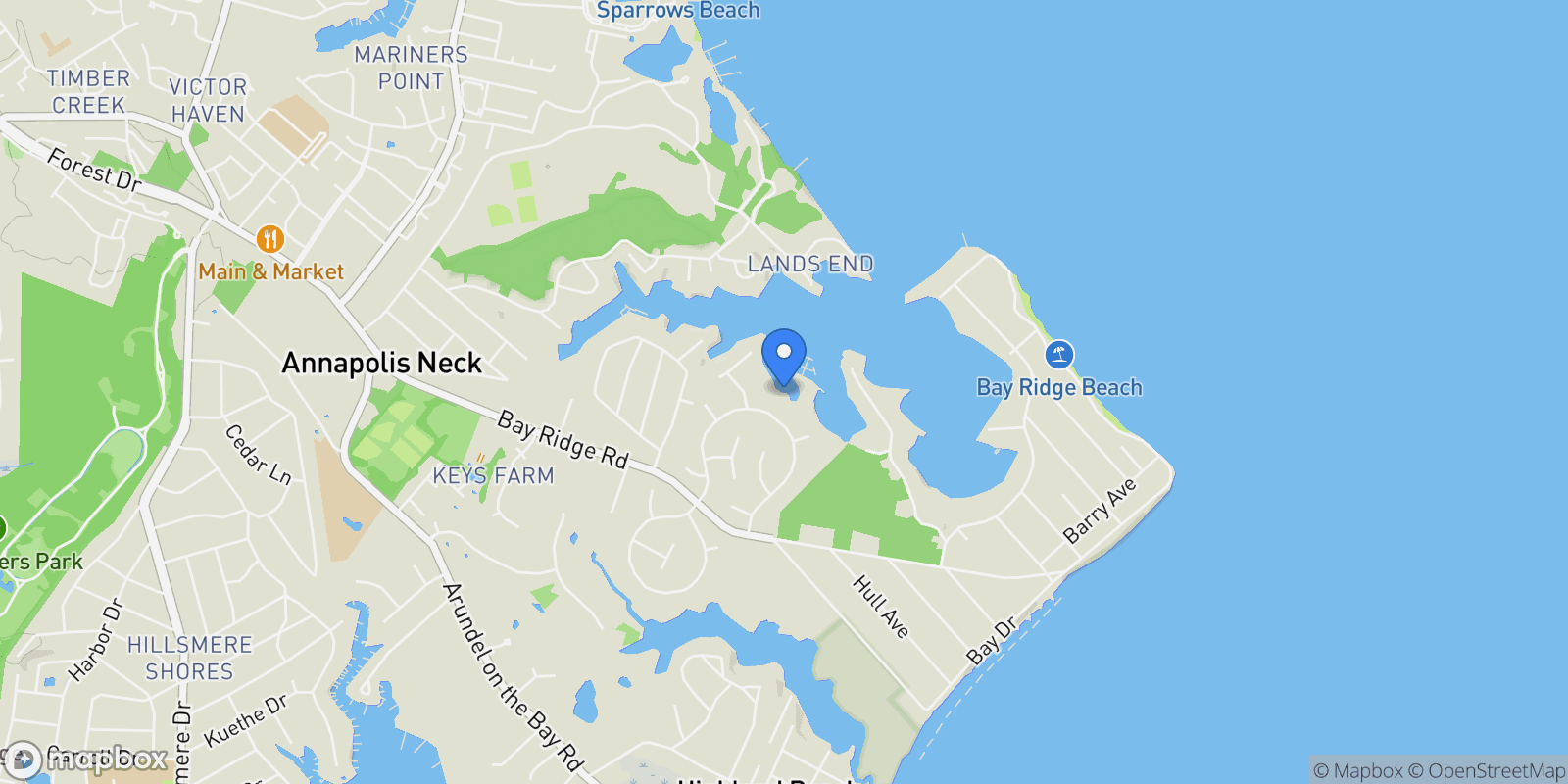 Map showing 3137 Catrina Lane, Annapolis, MD 21403, Annapolis, Maryland, United States.