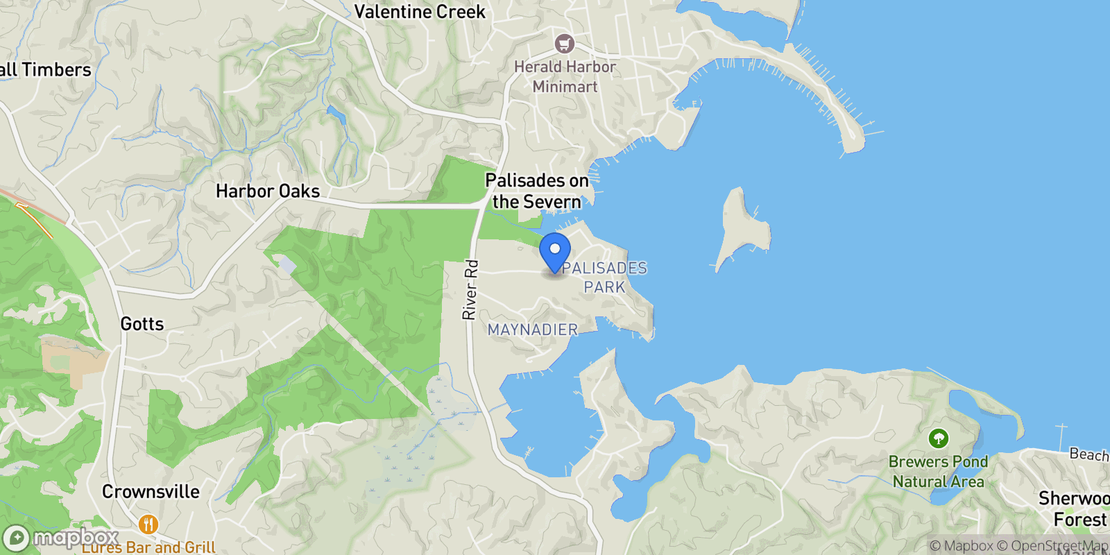 Map showing 545 Palisades Boulevard , Crownsville, MD 21032, Crownsville, Maryland, United States.