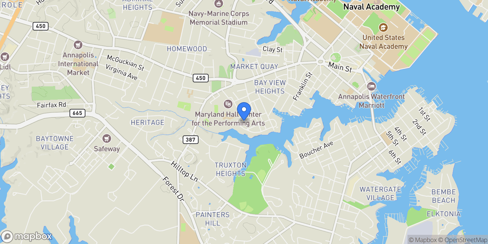 Map showing 631 Chase Street , Annapolis, MD 21401, Parole, Maryland, United States.