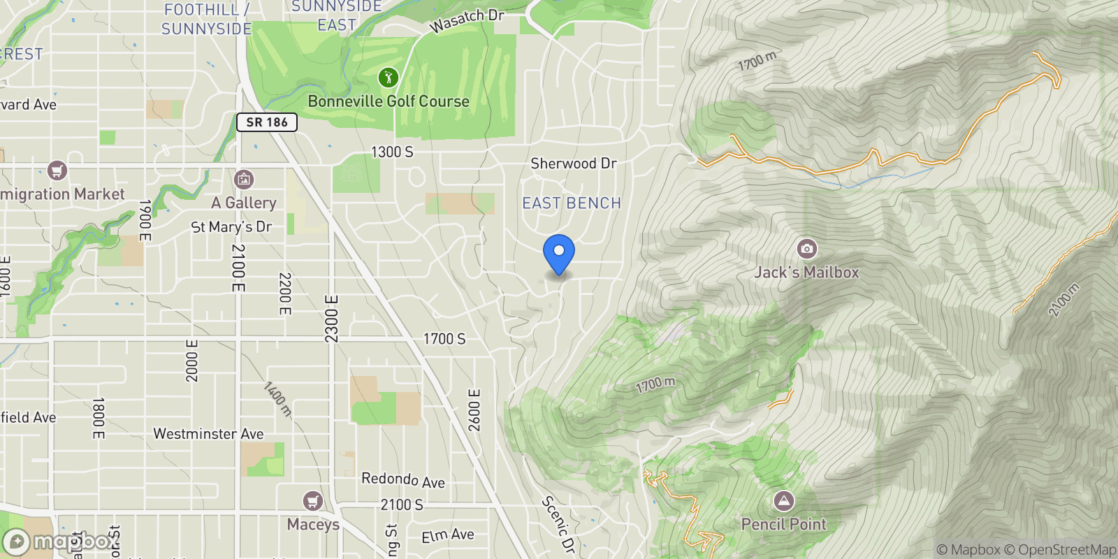 Map showing 2777 E Comanche Drive, Salt Lake City, UT 84108, Salt Lake City, Utah, United States.