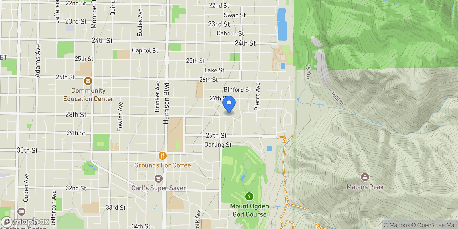 Map showing 1528 Maule Drive, Ogden, UT 84403, Ogden, Utah, United States.