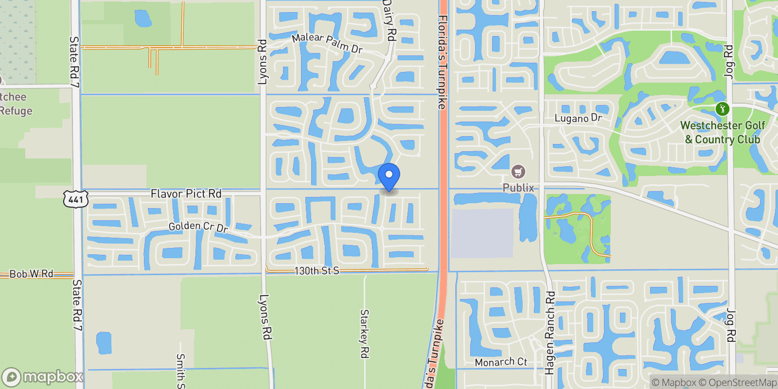 Map showing 8299 Arabian Range Road, Boynton Beach, Florida, United States.