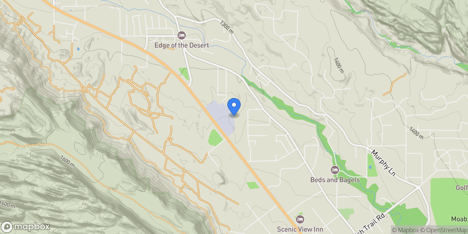 Map showing 1880 Skyline Drive, Moab, UT 84532, Moab, Utah, United States.