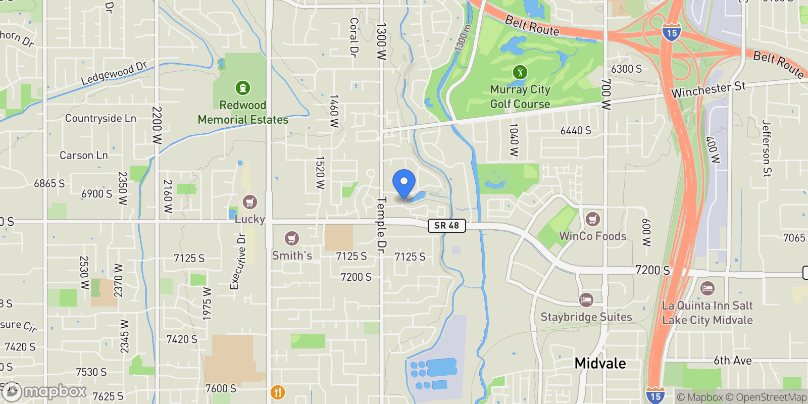 Map showing 6937 S Hollow View Way, West Jordan, UT 84084, West Jordan, Utah, United States.