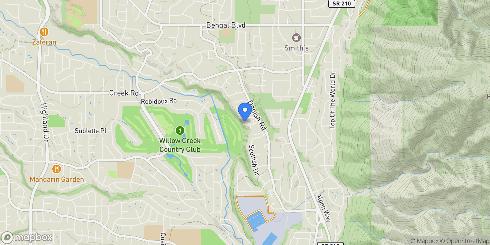 Map showing 8362 S Via Riviera Way, Cottonwood Heignts, UT 84093, Sandy, Utah, United States.