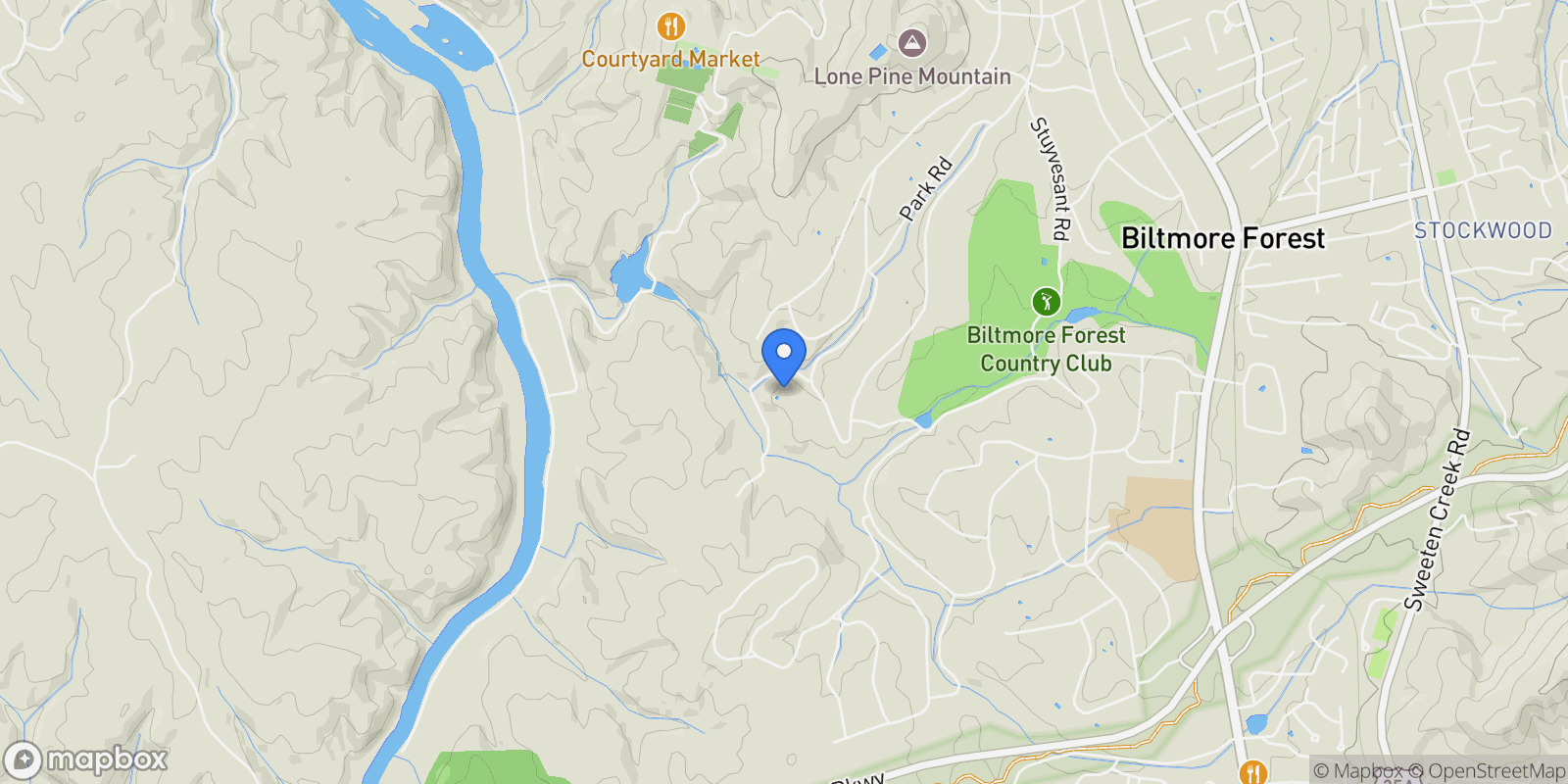 Map showing 436 Vanderbilt Road, Asheville, NC 28803, Asheville, North Carolina, United States.