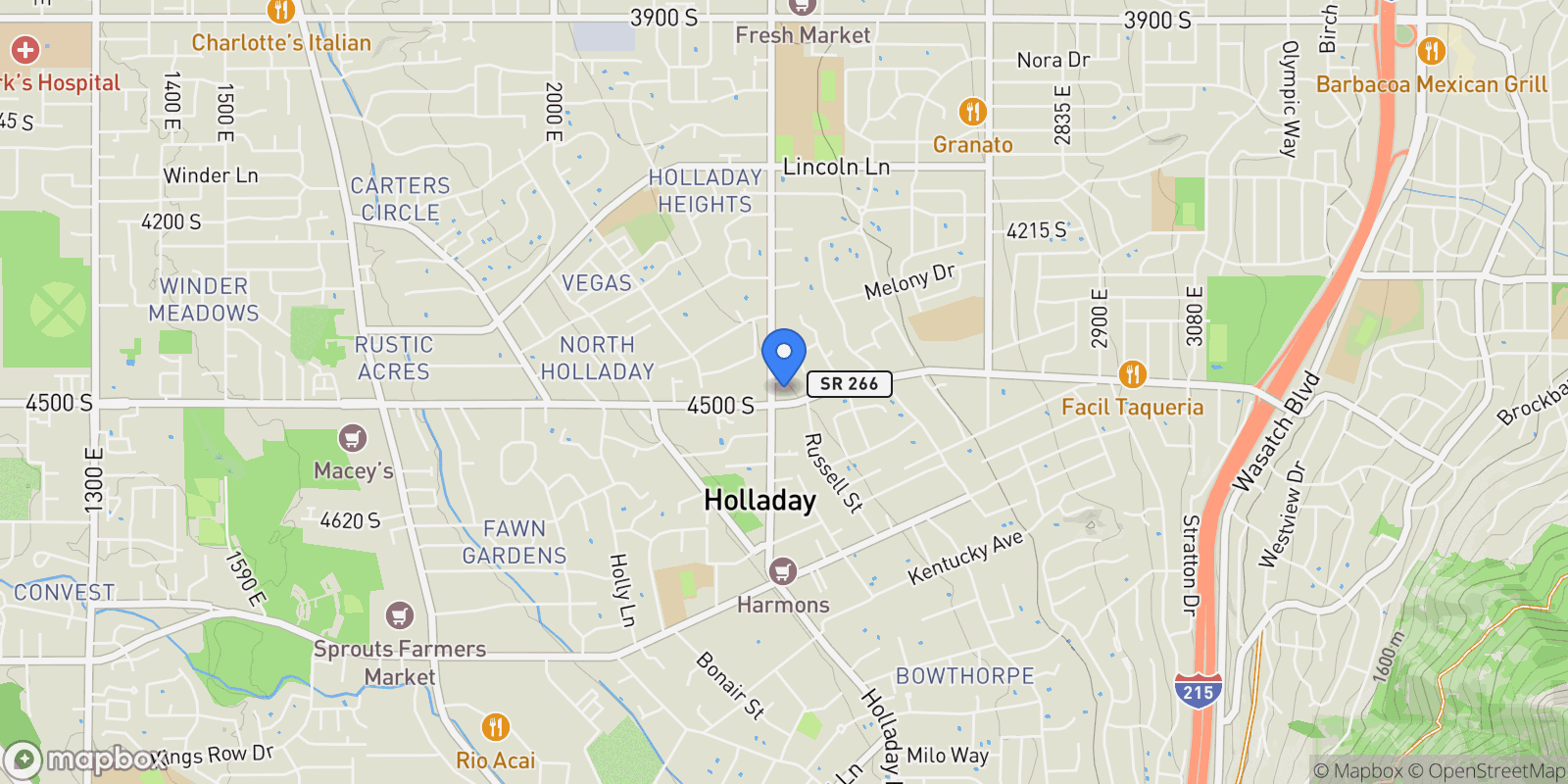 Map showing 4455 S Holladay Park Lane, Holladay, UT 84124, Holladay, Utah, United States.