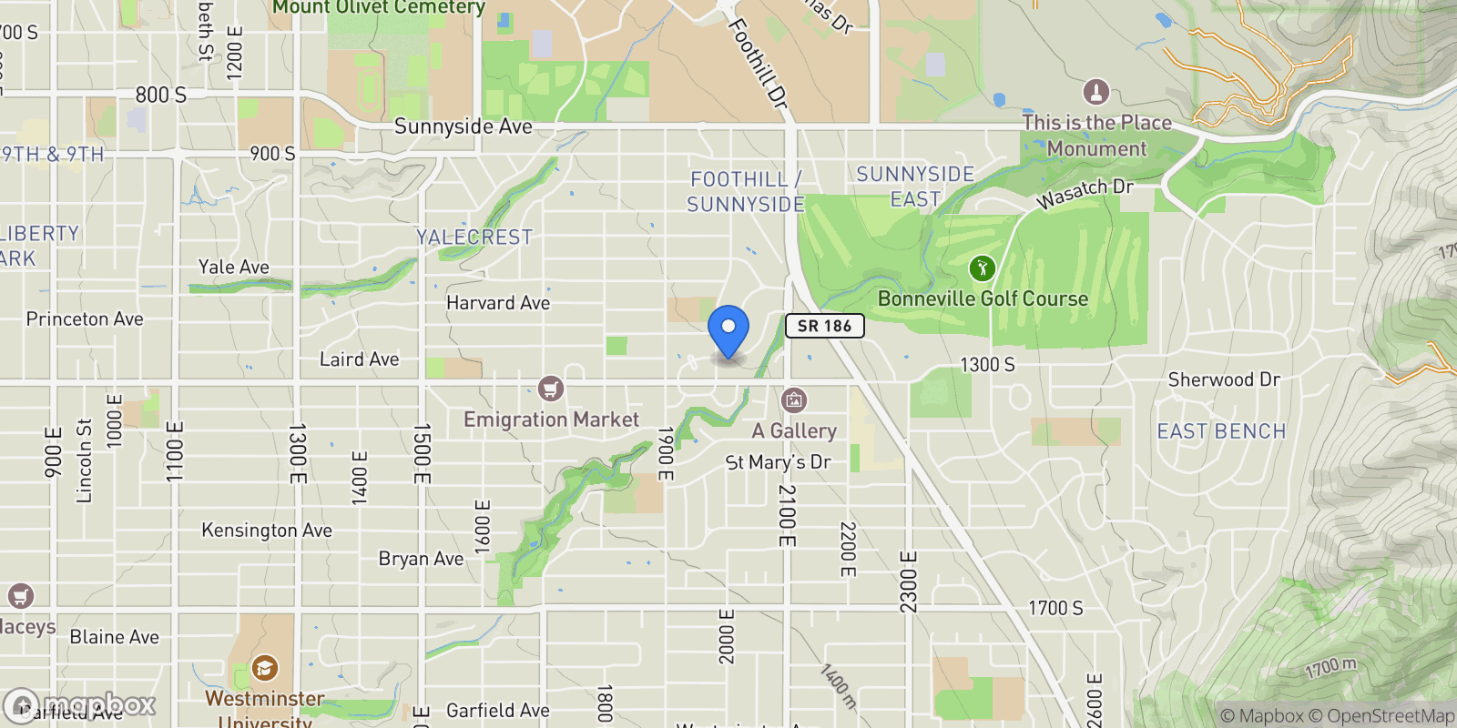 Map showing 2008 E Laird Drive, Salt Lake City, UT 84108, Salt Lake City, Utah, United States.