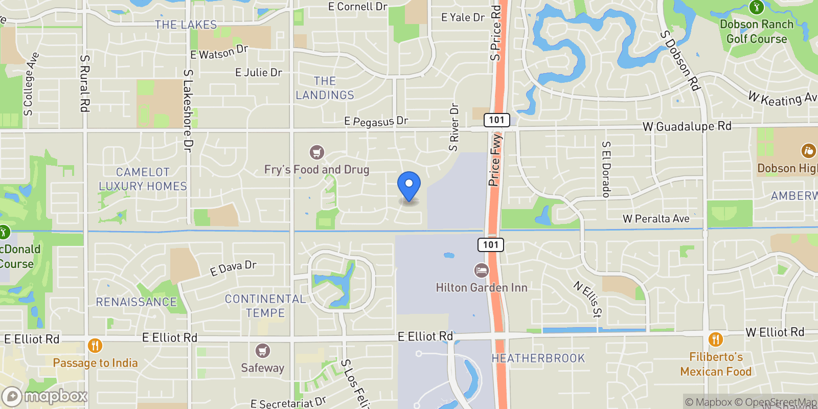 Map showing 2015 E Bendix Drive , Tempe, AZ 85283, Tempe, Arizona, United States.
