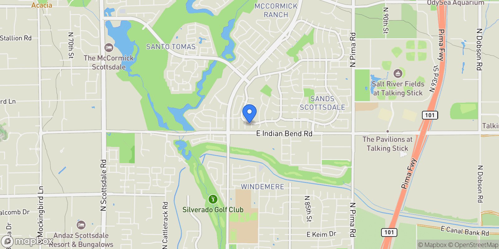 Map showing 7038 N Via De Vida -- , Scottsdale, AZ 85258, Scottsdale, Arizona, United States.