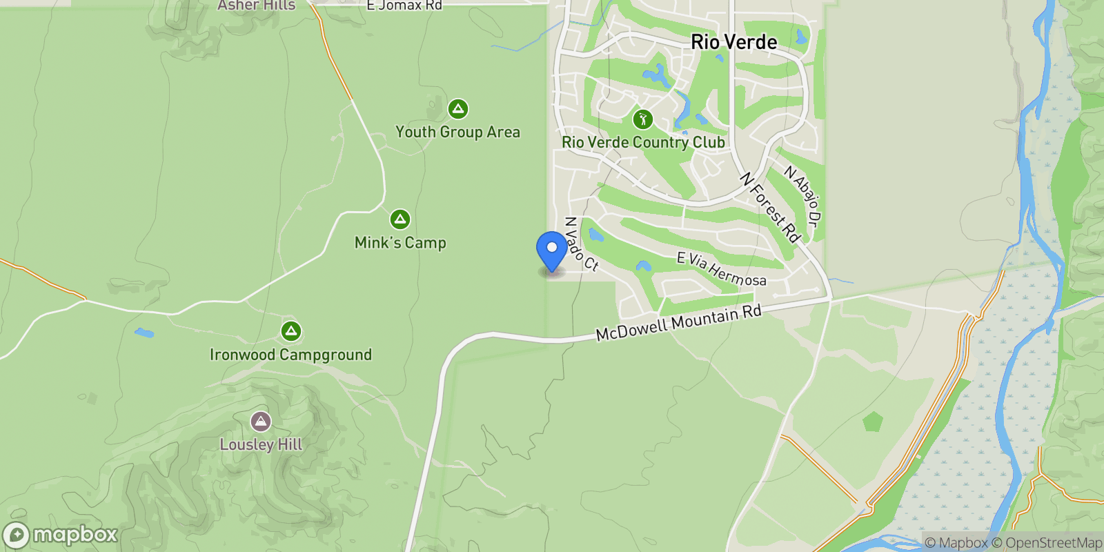 Map showing 25002 N Quail Haven Drive , Rio Verde, AZ 85263, Rio Verde, Arizona, United States.