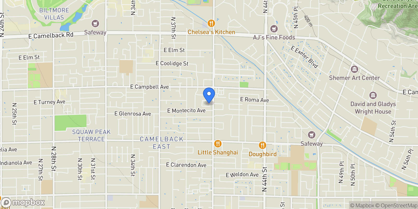 Map showing 4316 N 40th Street , Phoenix, AZ 85018, Phoenix, Arizona, United States.