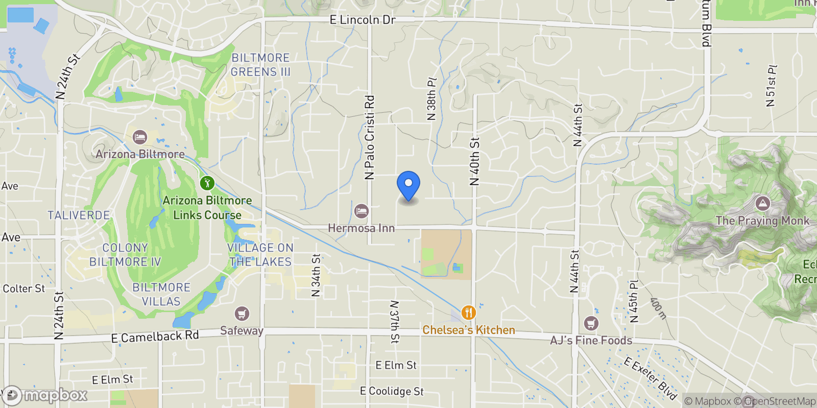 Map showing 5555 N Camino del Contento , Paradise Valley, AZ 85253, Paradise Valley, Arizona, United States.