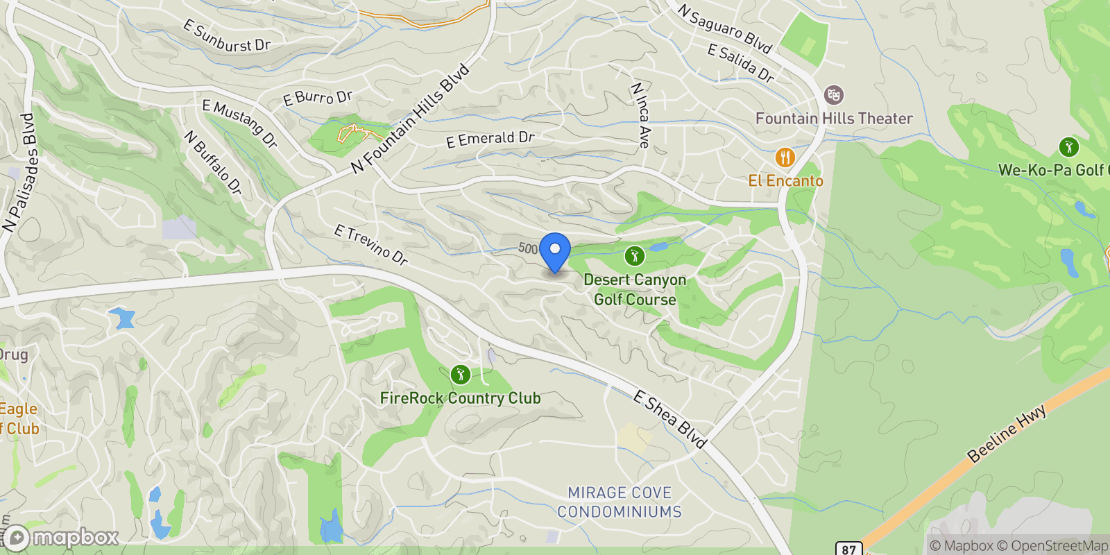 Map showing 16530 E Nicklaus Drive , Fountain Hills, AZ 85268, Fountain Hills, Arizona, United States.