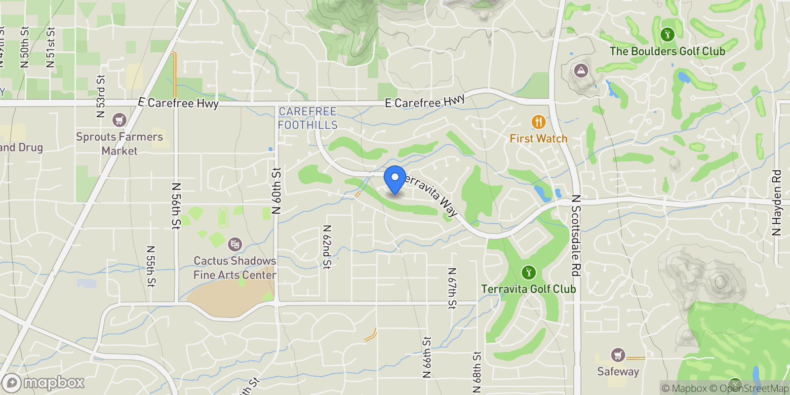 Map showing 6501 E Shooting Star Way , Scottsdale, AZ 85266, Scottsdale, Arizona, United States.