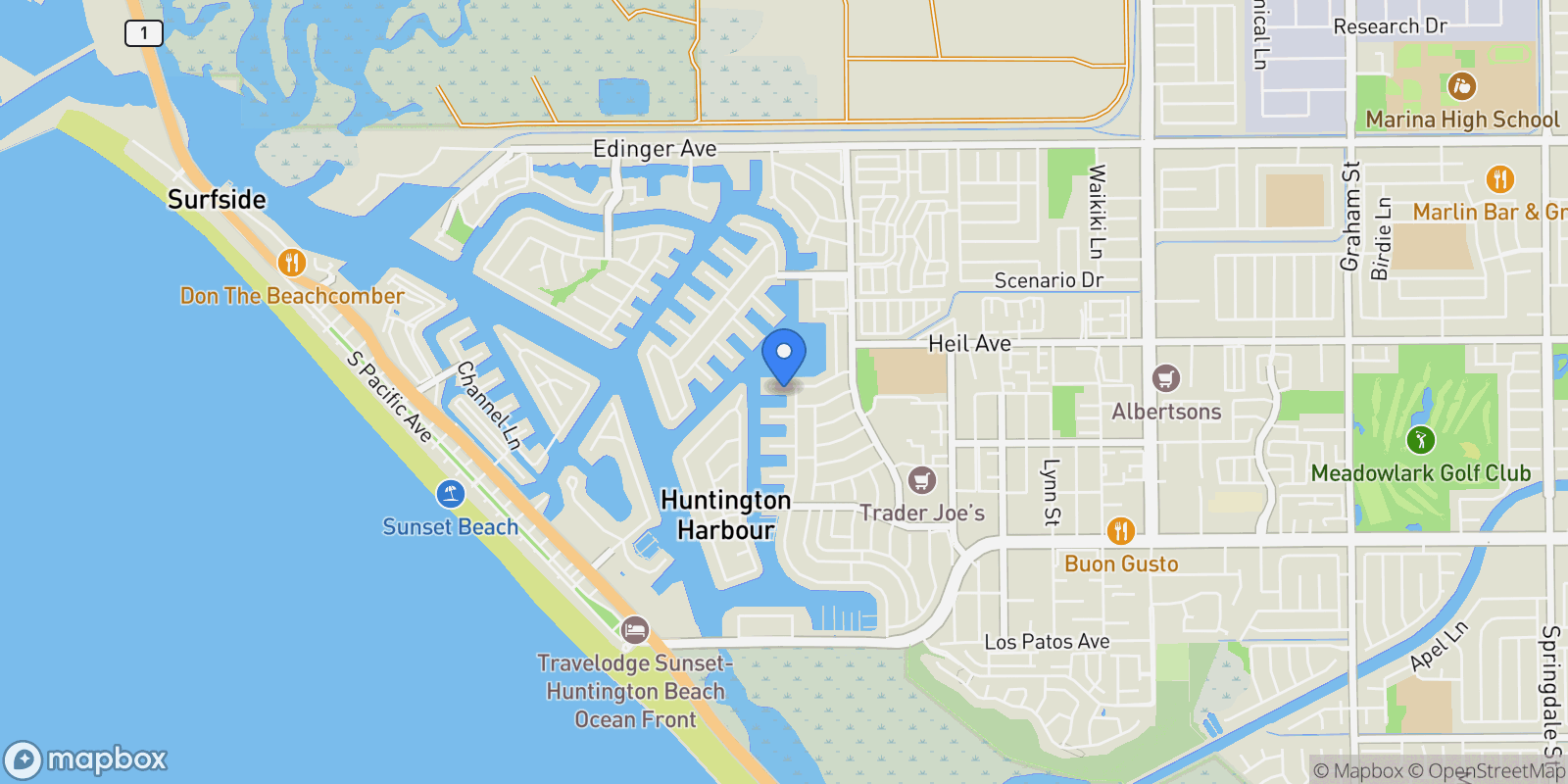 Map showing 4072 Morning Star Drive , Huntington Beach, CA 92649, Huntington Beach, California, United States.