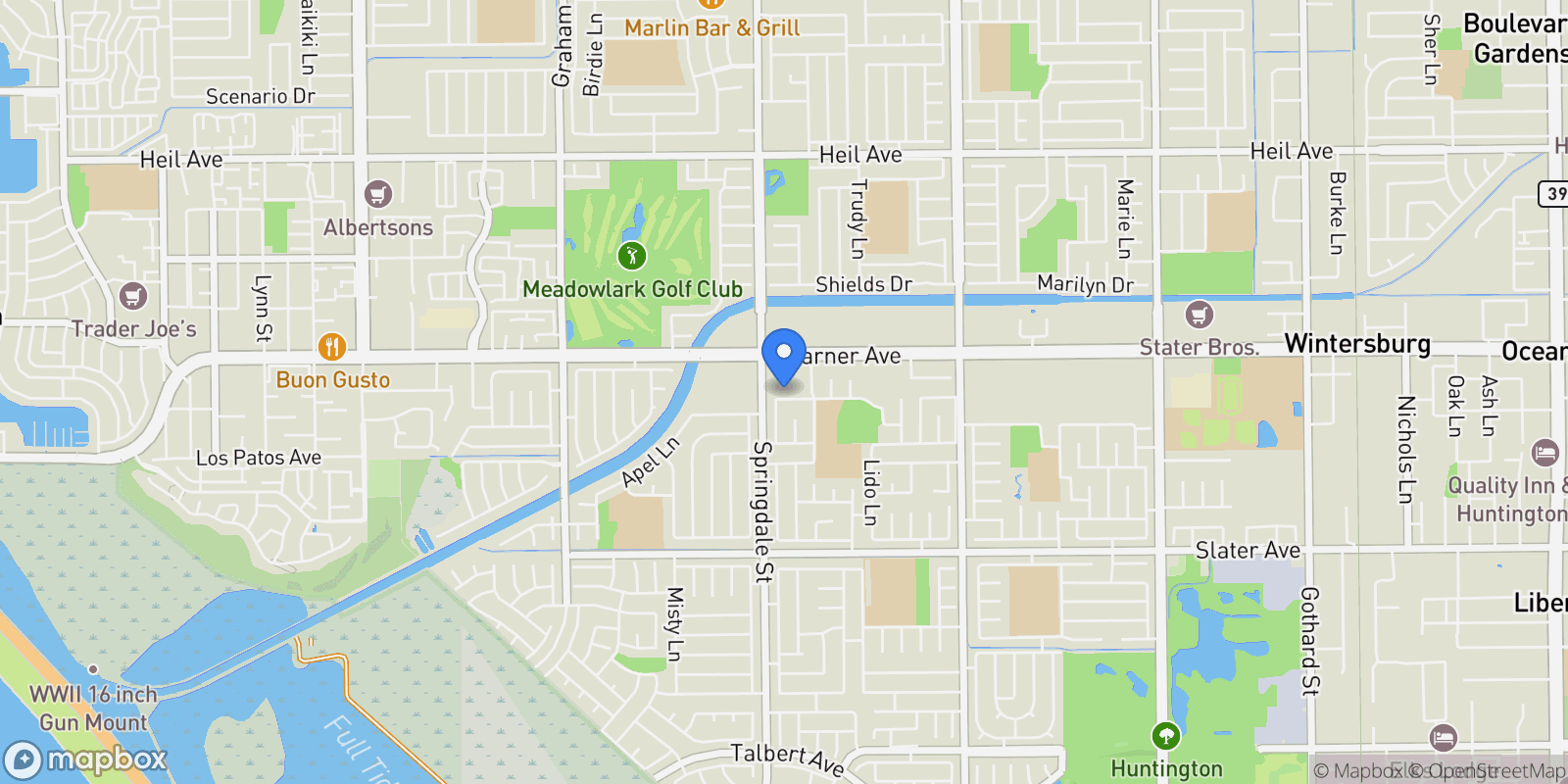 Map showing 6051 Summerdale Drive , Huntington Beach, CA 92647, Huntington Beach, California, United States.