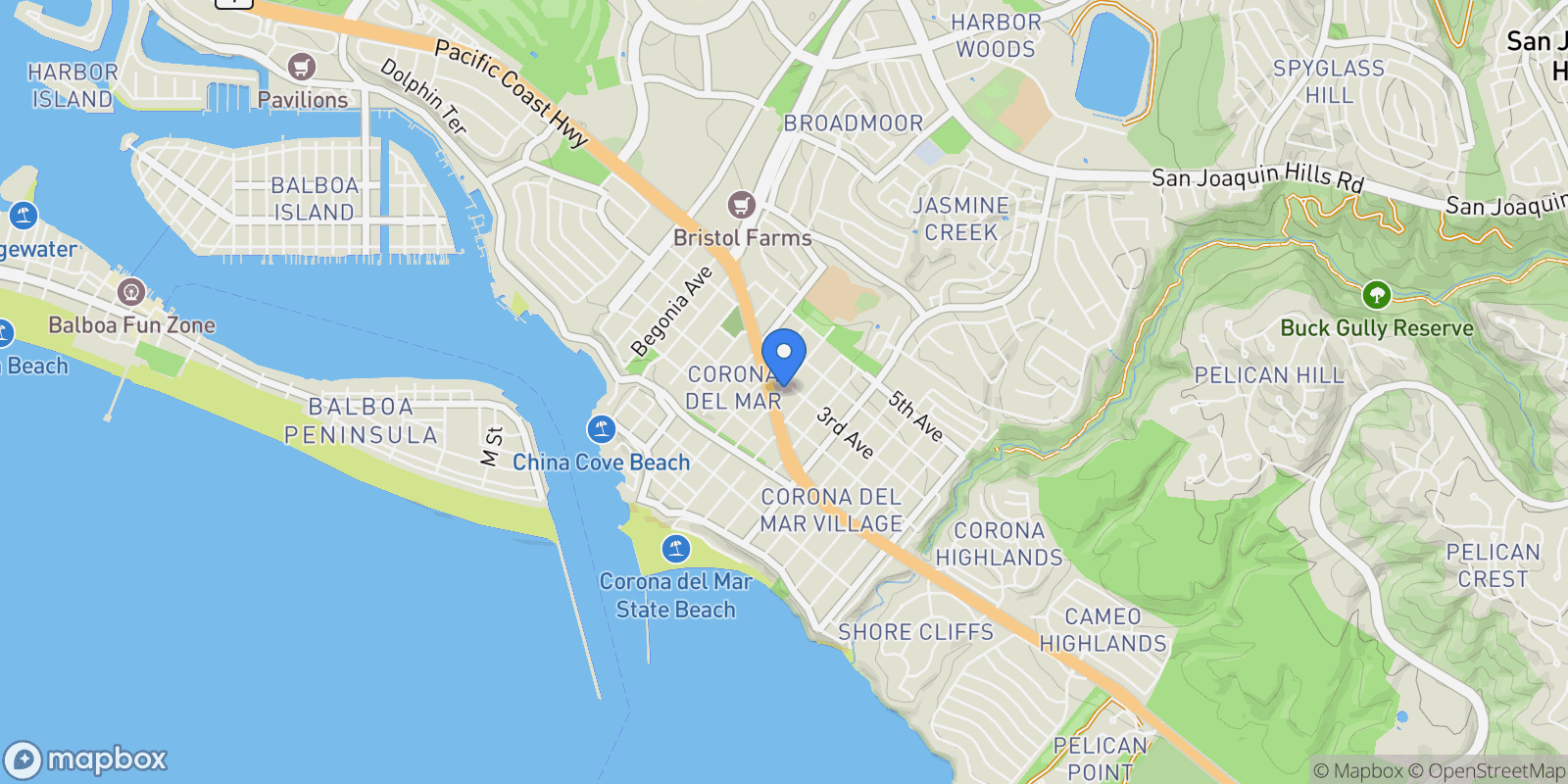 Map showing 516 Iris Avenue , Newport Beach, CA 92625, Newport Beach, California, United States.