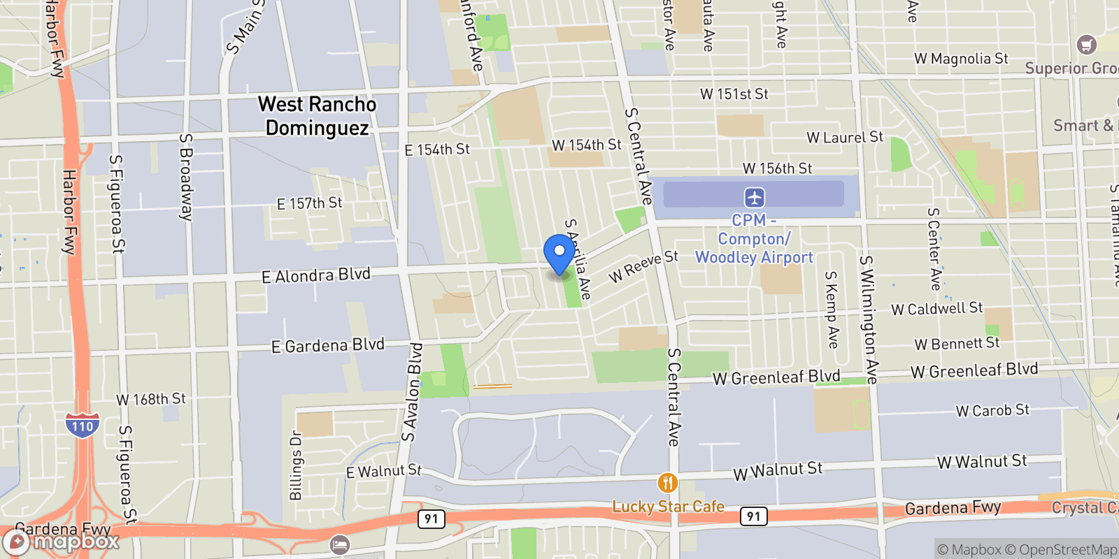 Map showing 916 South Caswell Avenue , Compton, CA 90220, Compton, California, United States.