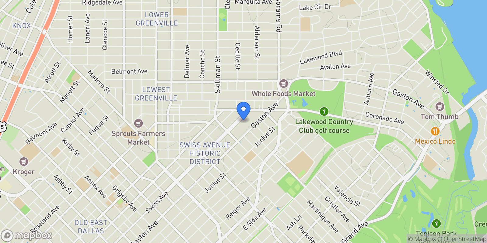 Map showing 6006 Swiss Avenue , Dallas, TX 75214, Dallas, Texas, United States.