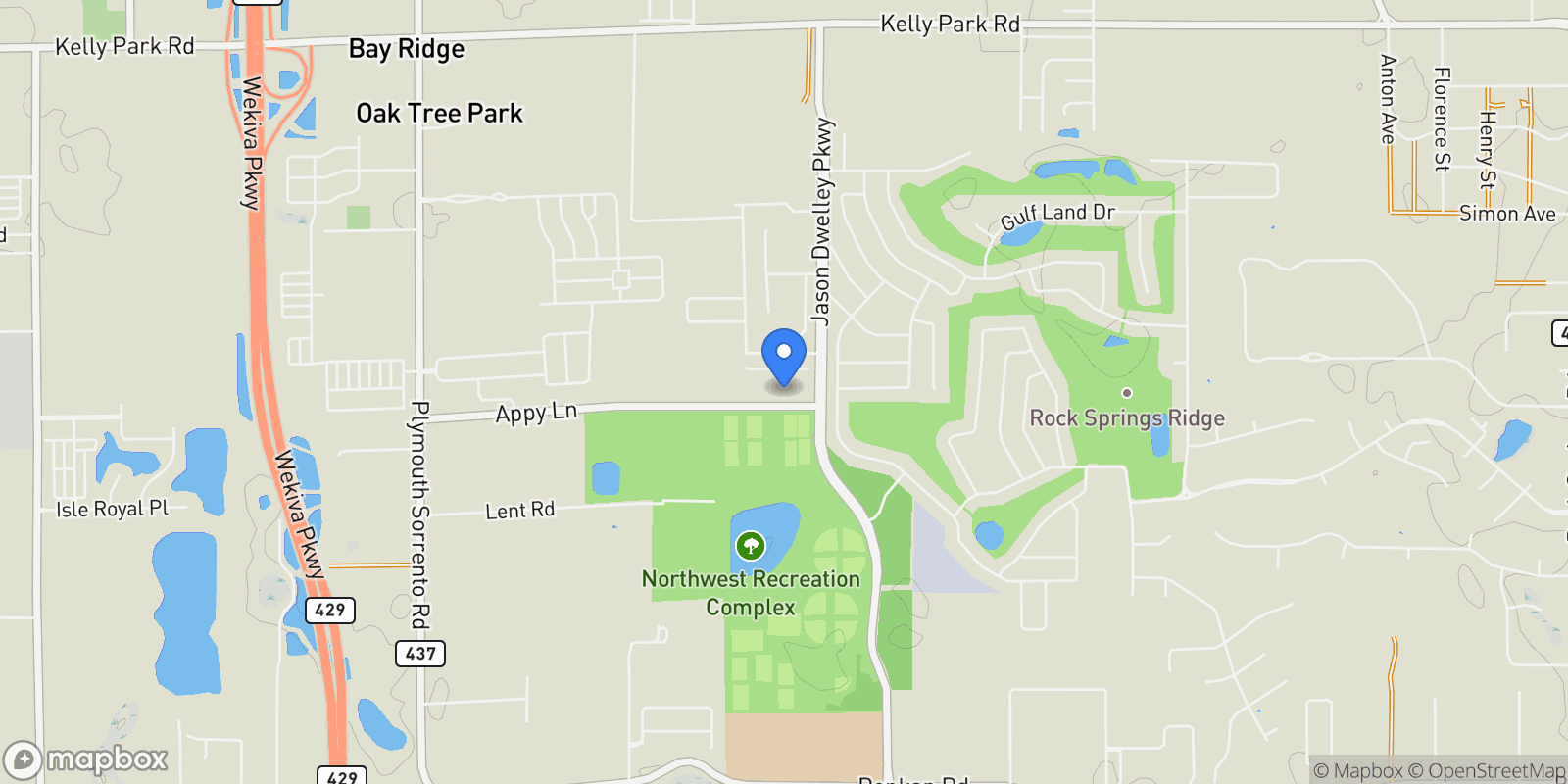 Map showing 2101 APPY LANE, APOPKA, FL 32712, Apopka, Florida, United States.