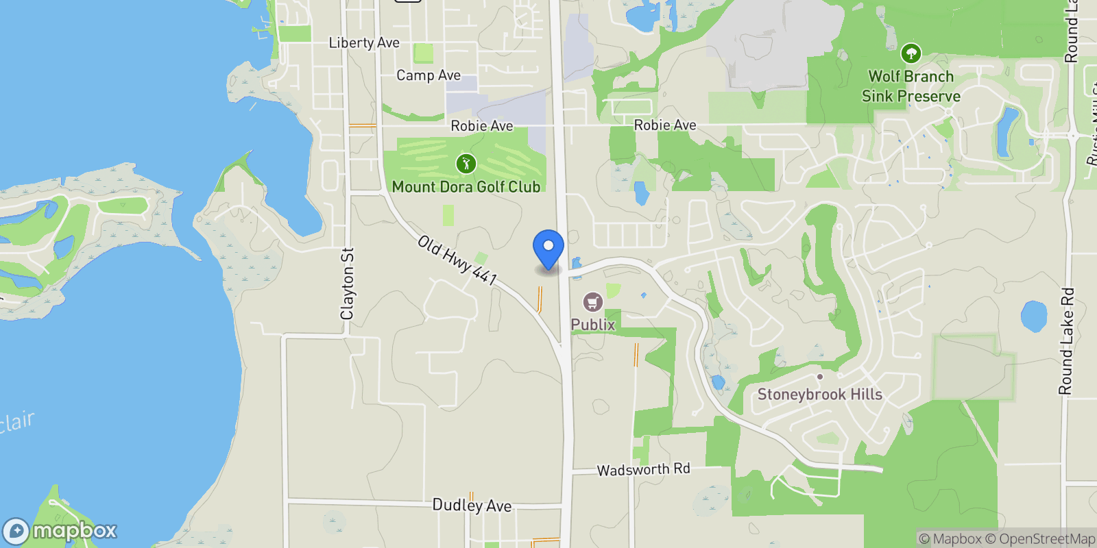 Map showing 6714 N ORANGE BLOSSOM TRAIL, MOUNT DORA, FL 32757, Mount Dora, Florida, United States.