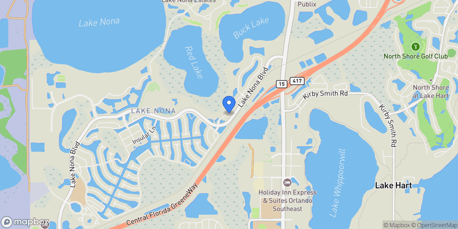 Map showing 11741 SAVONA WAY, ORLANDO, FL 32827, Orlando, Florida, United States.