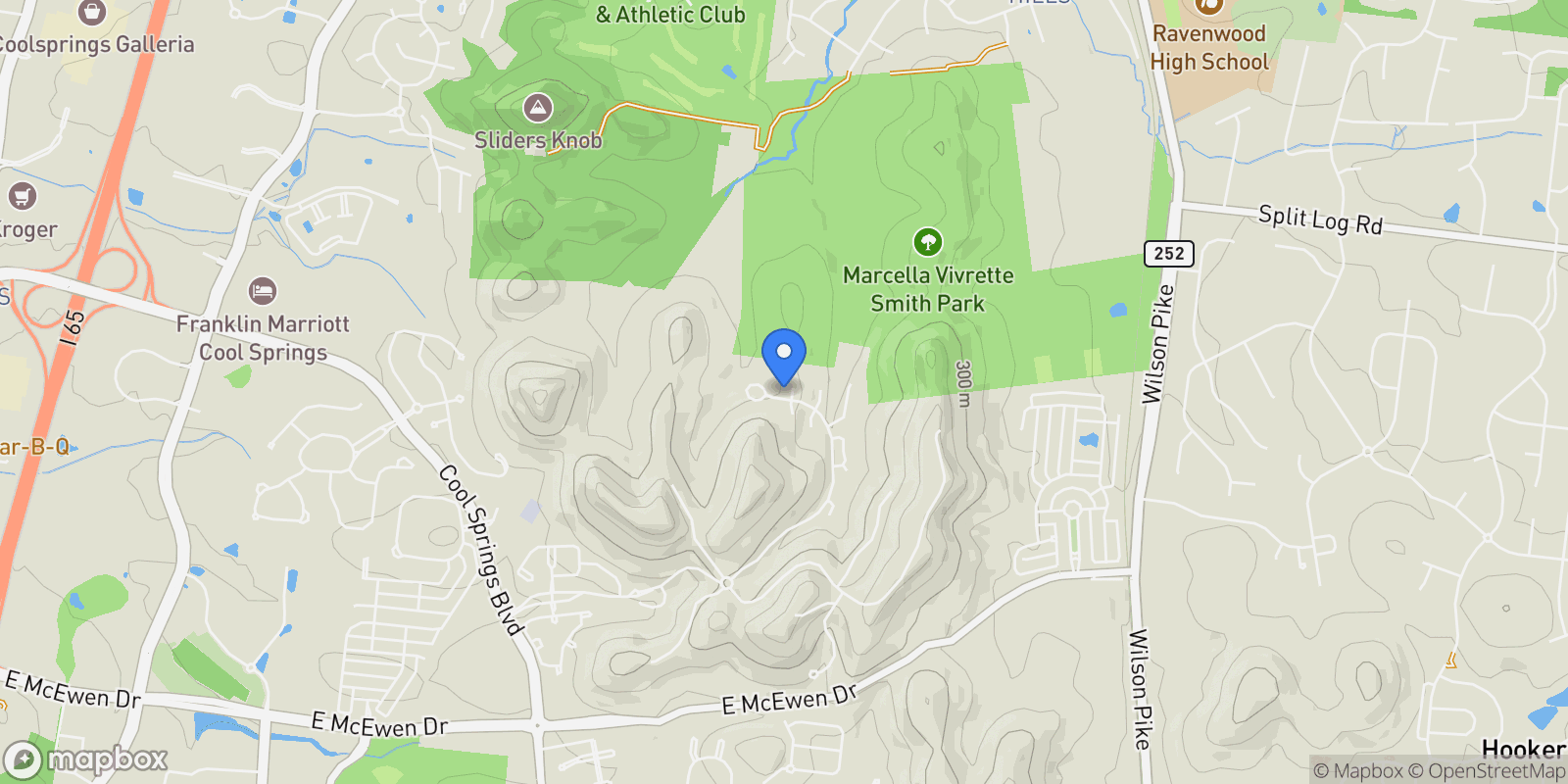 Map showing 713 Pendragon Ct, Franklin, TN 37067, Franklin, Tennessee, United States.