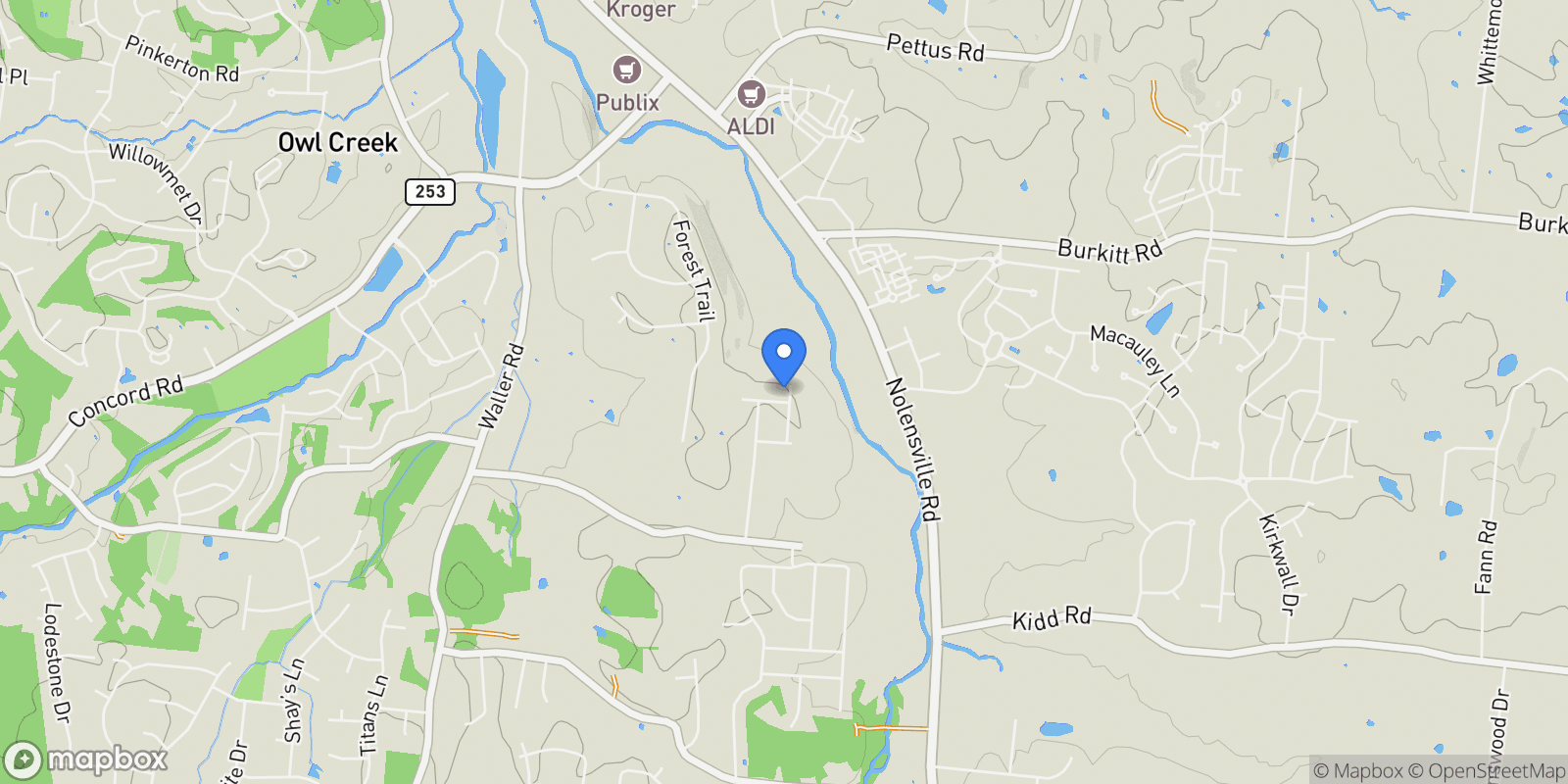 Map showing 4067 San Gabriel Ln, Brentwood, TN 37027, Nolensville, Tennessee, United States.