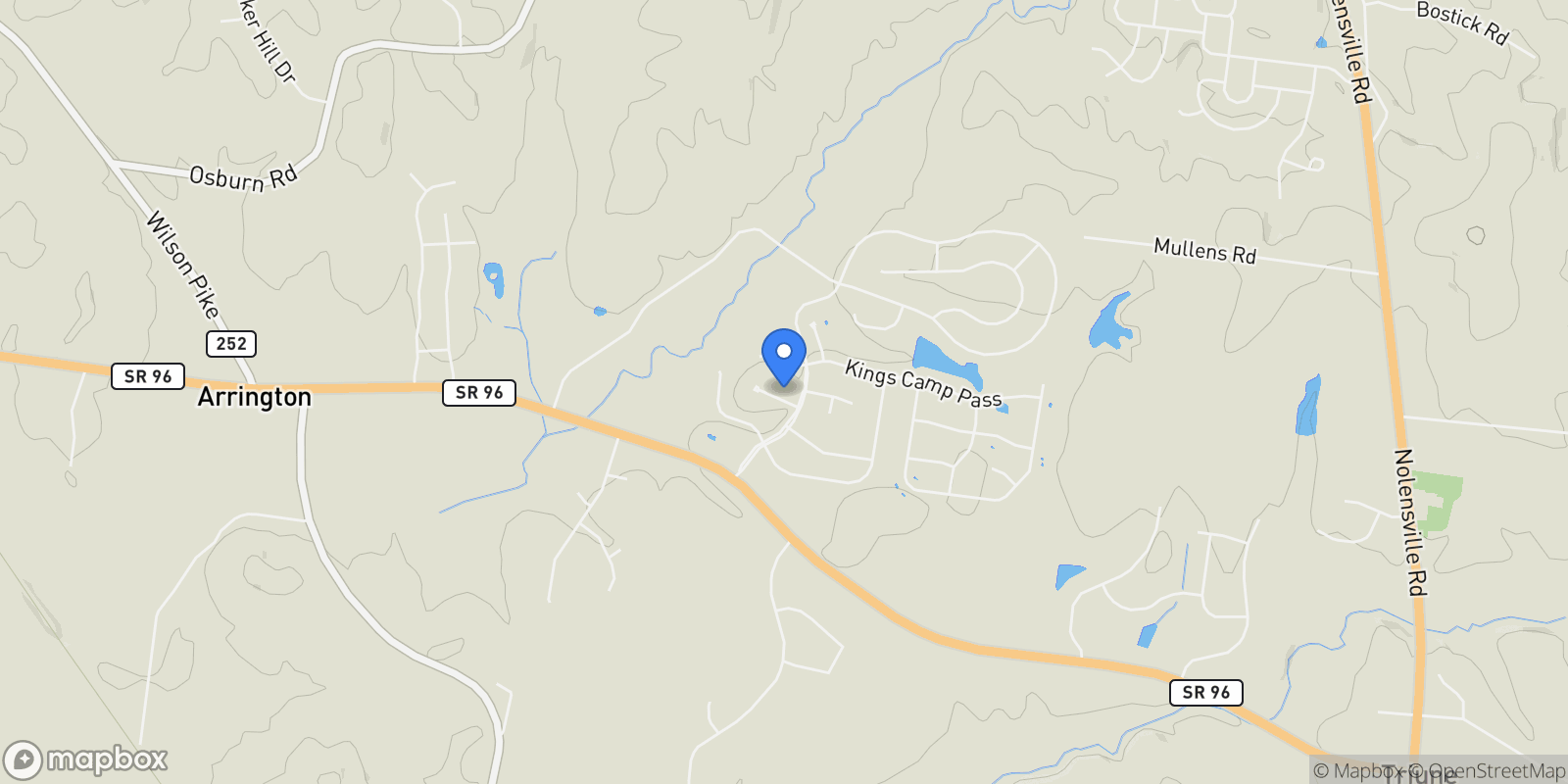 Map showing 1504 Registry Row, Arrington, TN 37014, 37014, Tennessee, United States.