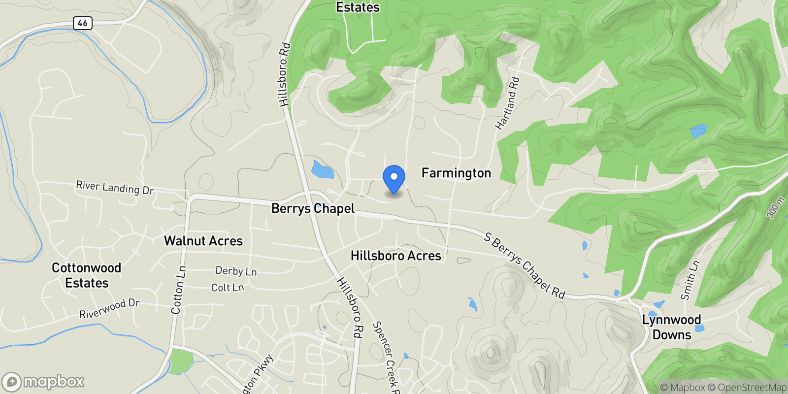 Map showing 216 Lake Ridge Ct, Franklin, TN 37069, Franklin, Tennessee, United States.