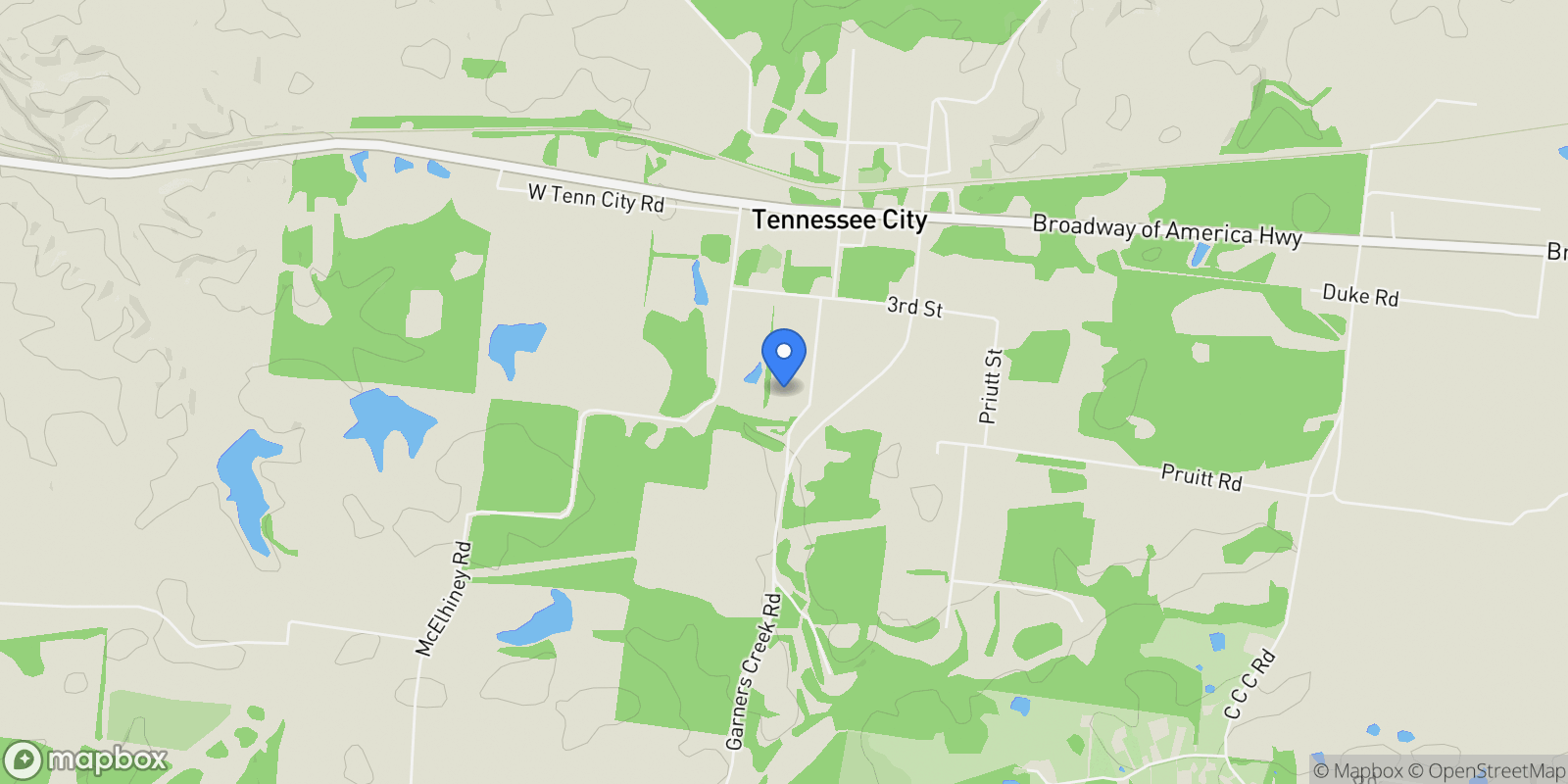 Map showing 180 Old Garners Creek Rd, Dickson, TN 37055, Dickson, Tennessee, United States.