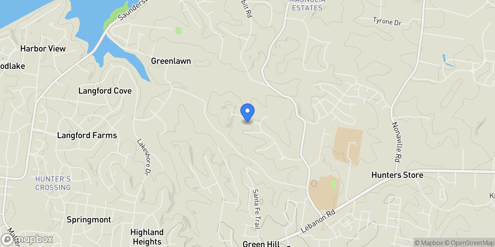 Map showing 807 Saddle Ridge Dr, Mount Juliet, TN 37122, Mt. Juliet, Tennessee, United States.